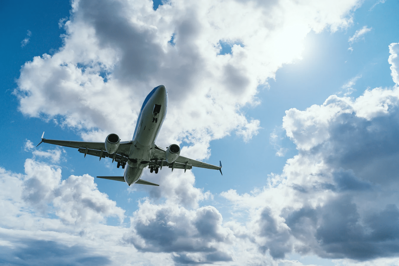 Airplane flying in the sky